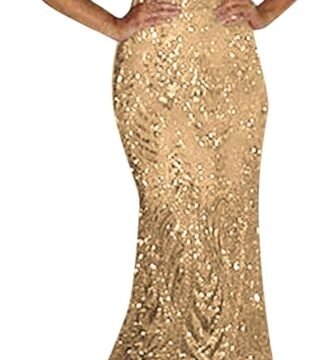 Women’s Evening Dresses Elegant for Wedding Long Party Dress Glitter V-Neck Sleeveless Backless Tight Long Dresses Bodycon Midi Dress Bridesmaid Dresses Maxi Dresses Women’s Summer Dress Festive