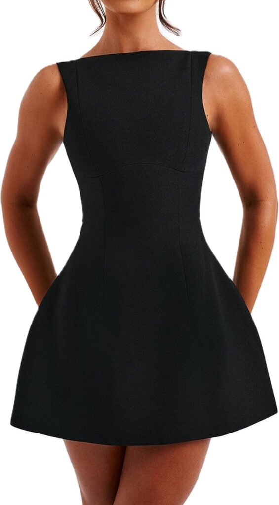 Women’s Y2k Summer Flowy Short Dress Graduation Mini Tank Dress Sleeveless Open Back Solid Color Backless Dresses Women’s Y2k Summer Flowy Short Dress Graduation Mini Tank Dress Sleeveless Open Back Solid Color Backless Dresses