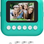 Wyerewel Kids Instant Printer Camera Gift Children Digital Video Camera Photo Thremal Printing Camera Blue