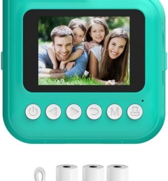 Wyerewel Kids Instant Printer Camera Gift Children Digital Video Camera Photo Thremal Printing Camera Blue