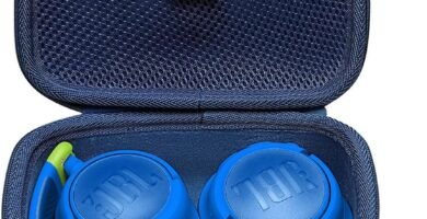 XANAD Hard EVA Case for JBL JR 460NC On Ear Wireless Kids Headphones(Blue)