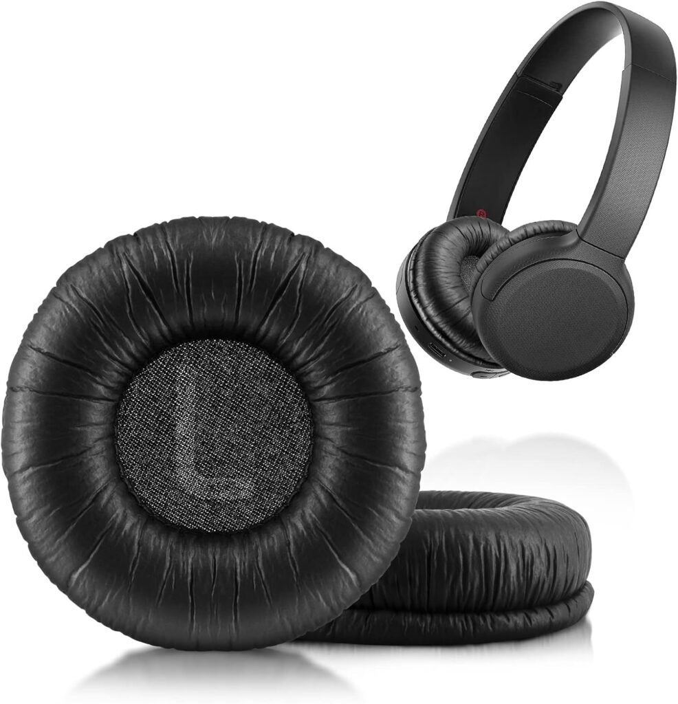 XBERSTAR Replacement Ear Pads Cushions Compatible with Sony WH-CH510 Wireless Headphones Earmuffs (Black)