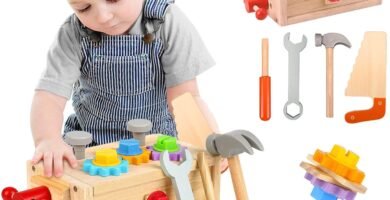 XIAPIA Kids Tool Set Wooden Toys Role Play Toys Tool Box Kids Educational Montessori Construction Toys Easter Birthday Gifts for Boys Girls Toddle Ages 3 4 5 6 XIAPIA Kids Tool Set Wooden Toys Role Play Toys Tool Box Kids Educational Montessori Construction Toys Easter Birthday Gifts for Boys Girls Toddle Ages 3 4 5 6