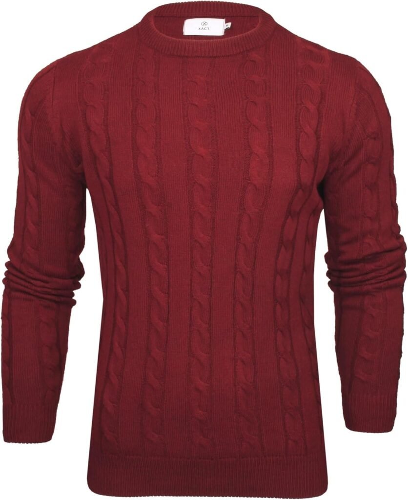 Xact Men’s Crew Neck Cable Knit Jumper