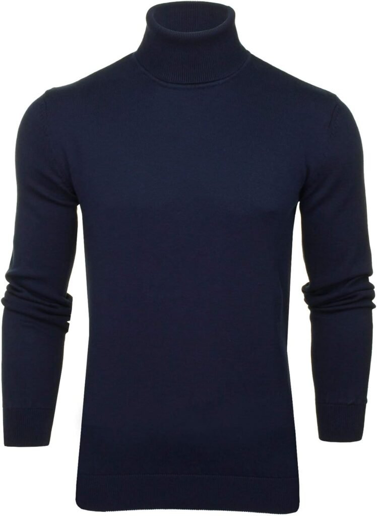 Xact Mens Roll Neck Jumper – 100% Cotton – Long Sleeved Xact Mens Roll Neck Jumper – 100% Cotton – Long Sleeved
