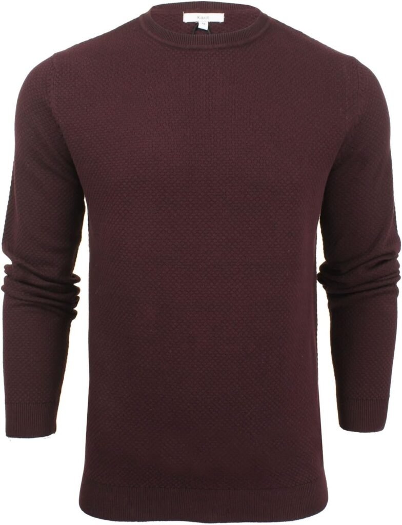 Xact Men’s Textured Cotton Crew Neck Jumper