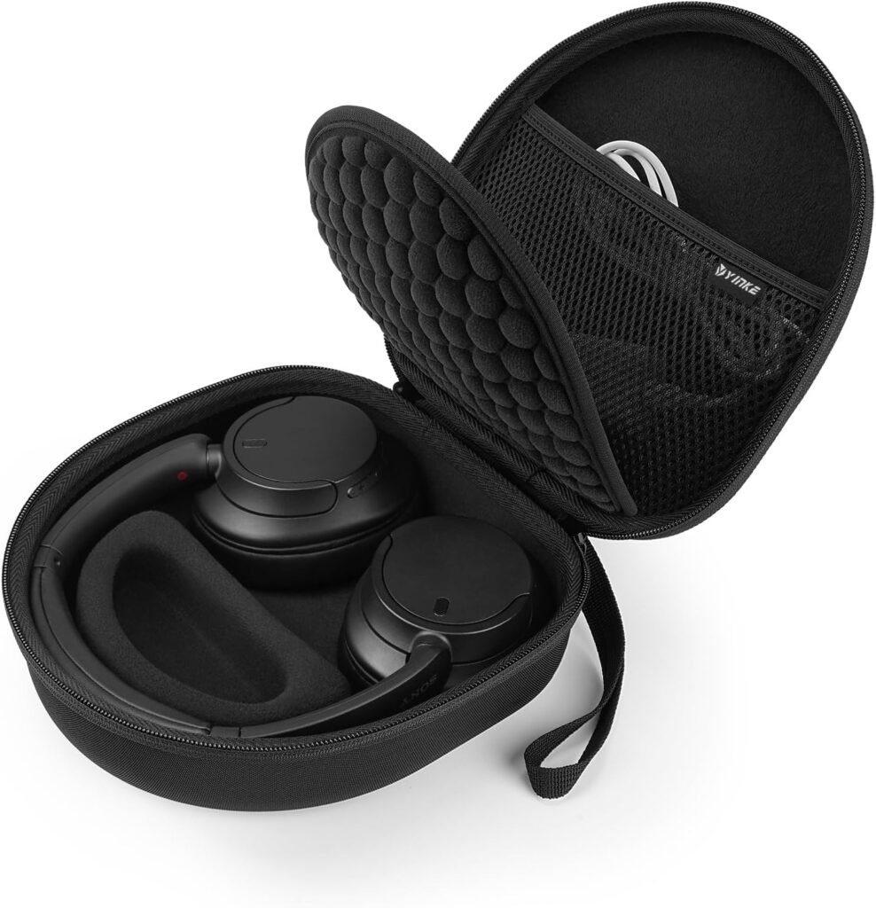 YINKE Case for Sony WH-CH720N / Sony WH-CH 710N / WH-CH 700N Noise Headphone, Travel Protective Cover Storage Bag (Black)