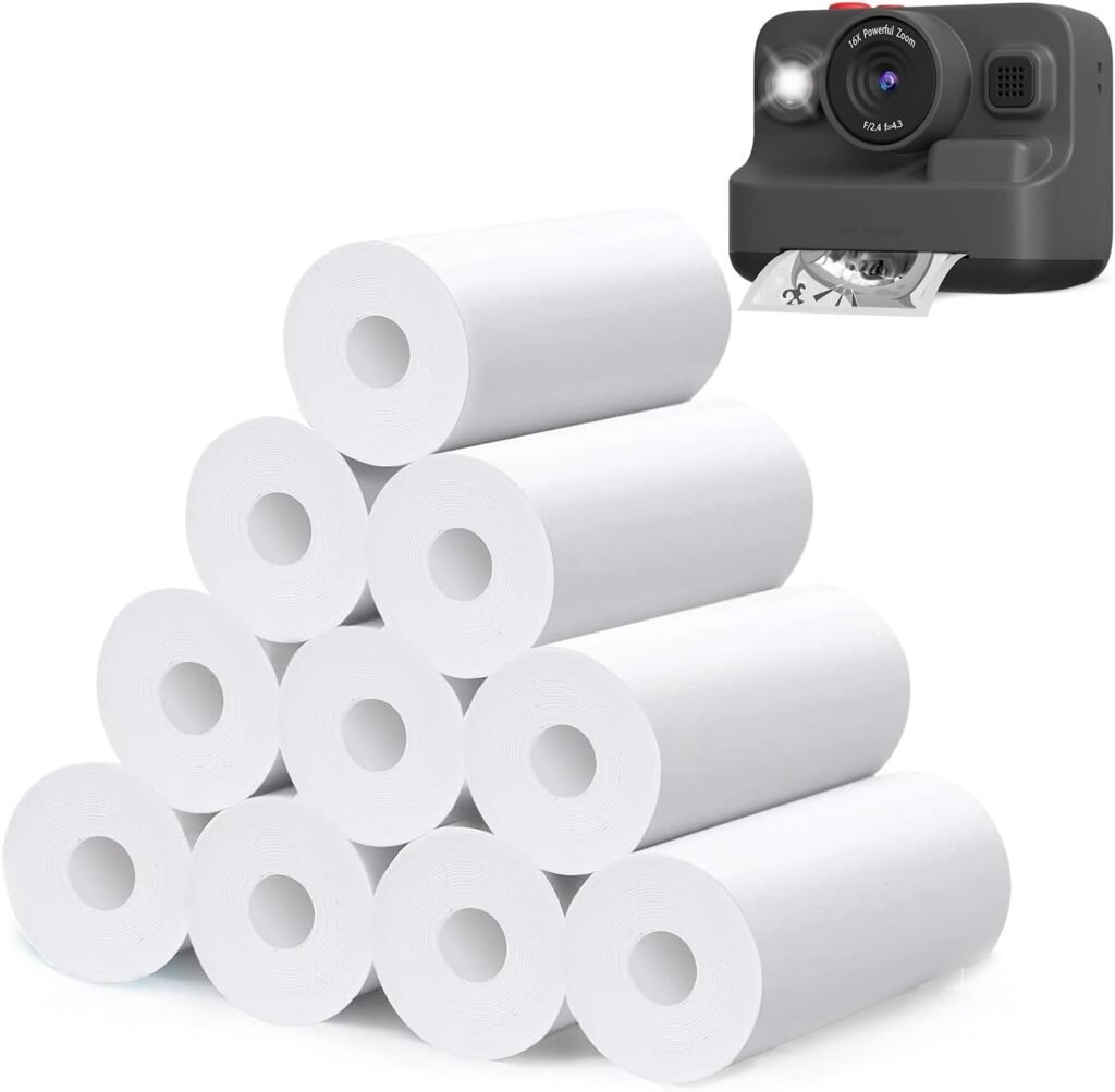 Yehtta Thermal Paper 10 Rolls Paper for Kids Instant Print Camera, BPA Free, Refill Replace Camera Printer Paper
