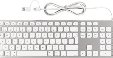 Yivandi All-Aluminum Wired Keyboard for Apple Mac OS Device: Durable and Sleek Design, Plug-N-Play,USB-A/USB-C Keyboard with Numeric Keypad Directly Connect to iMac/Mac Mini/MacBook Laptop.