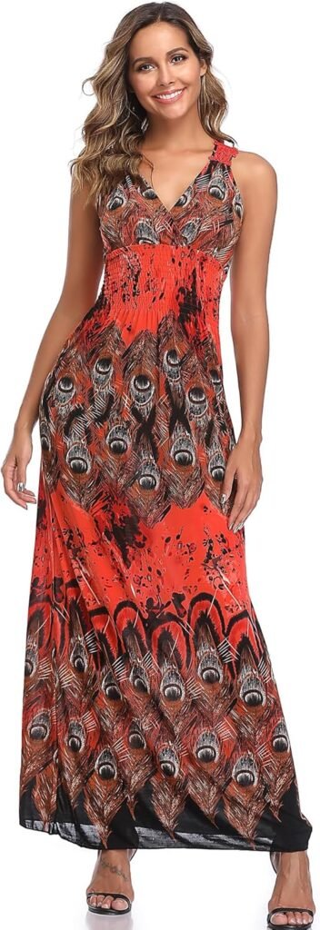 Yummy Bee Maxi Dress – Summer Dresses for Women Casual Sleeveless Boho Long – Plus Size Yummy Bee Maxi Dress – Summer Dresses for Women Casual Sleeveless Boho Long – Plus Size