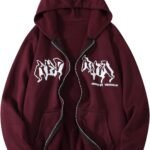 Zip Up Gothic Hoodies for Men 2024 Graphic Personalized with Hood Clothes Y2K Los Angeles Hooded Sweatshirts Loose Fit Soft Goth Comfort with Designs Workou Fall Thin Vintage