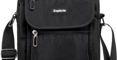 Zuphrie Waterproof Multi Pockets Crossbody Bag with Handle for Men Casual Travel Messenger Shoulder Bag Side Satchel Handbag Long Strap for Tablet Work Zuphrie Waterproof Multi Pockets Crossbody Bag with Handle for Men Casual Travel Messenger Shoulder Bag Side Satchel Handbag Long Strap for Tablet Work
