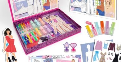abeec Fashion Designer Kits for Girls, Creative Art Set for Kids – Fashion Drawing Set Includes Fashion Sketchbook, Stencil Sheet, Felt Tips, Highlighters, Gel Pens, Stamps & Activity Book abeec Fashion Designer Kits for Girls, Creative Art Set for Kids – Fashion Drawing Set Includes Fashion Sketchbook, Stencil Sheet, Felt Tips, Highlighters, Gel Pens, Stamps & Activity Book