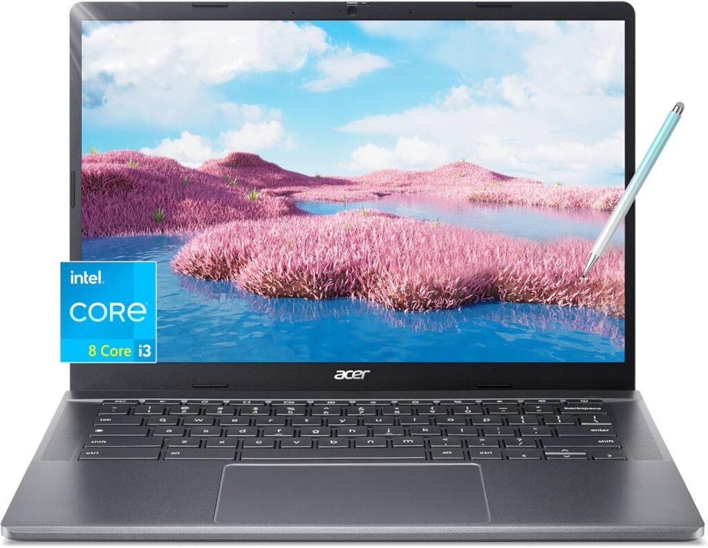 acer Chromebook Plus 14 Touchscreen Laptop Google – 14inch FHD Touchscreen Stylus Pen – 8 Core Intel i3-N305 – USB C – Google Chromebook Students School Laptop Mini – 2024 (8GB RAM |512GB PCIe SSD)