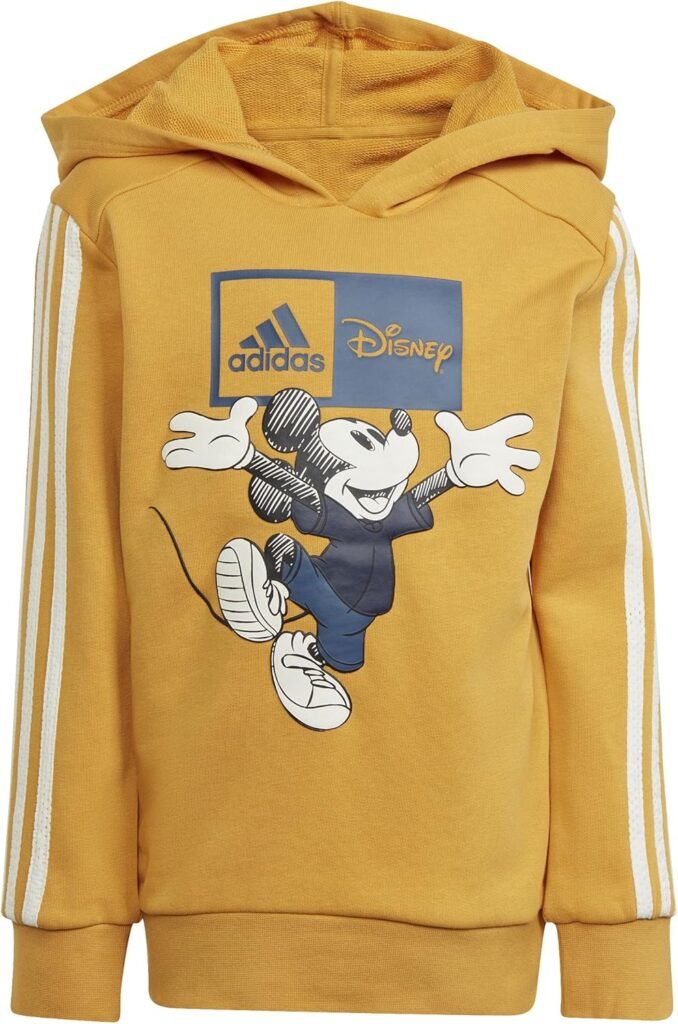 adidas x Disney Mickey Mouse Hoodie and Jogger Set, Cotton, Yellow