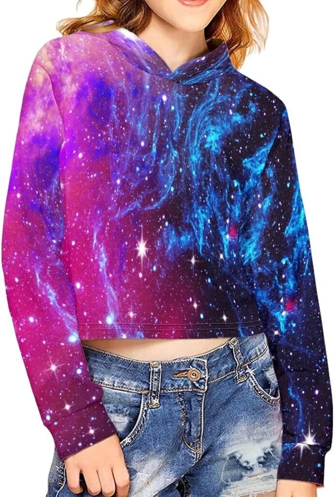 chaqlin Girls Long Sleeve Crop Top Hoddie Cropped Sweatershirts kids cute Hooded Jumpers Sweat Shirt for Age 5-14 Years chaqlin Girls Long Sleeve Crop Top Hoddie Cropped Sweatershirts kids cute Hooded Jumpers Sweat Shirt for Age 5-14 Years