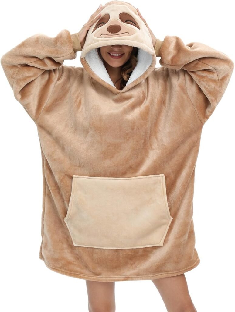 chuangminghangqi Oversized Blanket Hoodie Adult Sweatshirt Warm Plush With Big Pocket Hooded Snuggle Blanket Fluffy Loungewear Sherpa Fleece Throw Wearable Blanket Ideas chuangminghangqi Oversized Blanket Hoodie Adult Sweatshirt Warm Plush With Big Pocket Hooded Snuggle Blanket Fluffy Loungewear Sherpa Fleece Throw Wearable Blanket Ideas