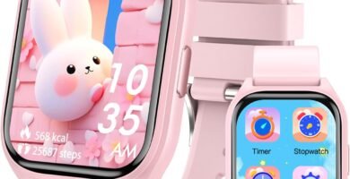 clleylise Kids Smart Watch for Boys Girls, Kids Fitness Activity Tracker Watch, Pedometers, Heart Rate Sleep Monitor, 18 Sport Modes, Calories Counter, Alarm Clock, Kids Gifts for Teens 4+ (Pink)