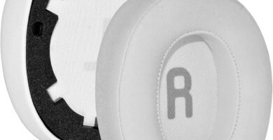 defean T750BT Ear Pads – Replacement Protein Leather Earcushions for JBL TUNE 700BT, 700BTNC, 750 BT, 750BTNC Headphones (White)