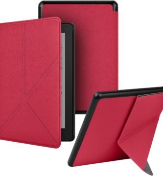 enoxboo Case for Kindle Paperwhite 12th Generation 2024/ Kindle Colorsoft Signature Edition, 7 inch Cover with Auto Sleep Wake Feature, Ultra-thin Origami Standing Shell Cover