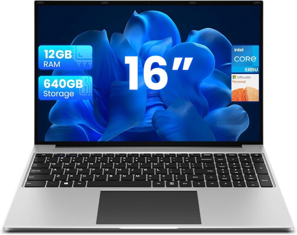 jumper 16 Inch Laptop, 1920×1200 FHD IPS Display (16:10), Celeron 5305U Notebook, 12GB RAM 640GB(128G eMMc+512G SSD Laptops, Office 365 1-Year Subscription, Dual-Band Wi-Fi, UK Keyboard Film. jumper 16 Inch Laptop, 1920×1200 FHD IPS Display (16:10), Celeron 5305U Notebook, 12GB RAM 640GB(128G eMMc+512G SSD Laptops, Office 365 1-Year Subscription, Dual-Band Wi-Fi, UK Keyboard Film.
