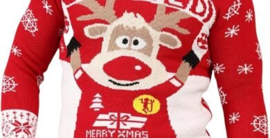 kraftd Mens & Kids Christmas Jumper Acrylic Xmas Sweater Crew Neck Festive Jumpers | Knitted Pullover | Winter Sweater | Mens Clothing | Boys Sweatshirt