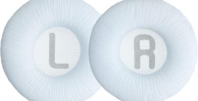 kwmobile Ear Pads Compatible with JBL Tune 600 / 500BT / 510BT / 520BT / 450 Earpads – 2x Replacement for Headphones – White