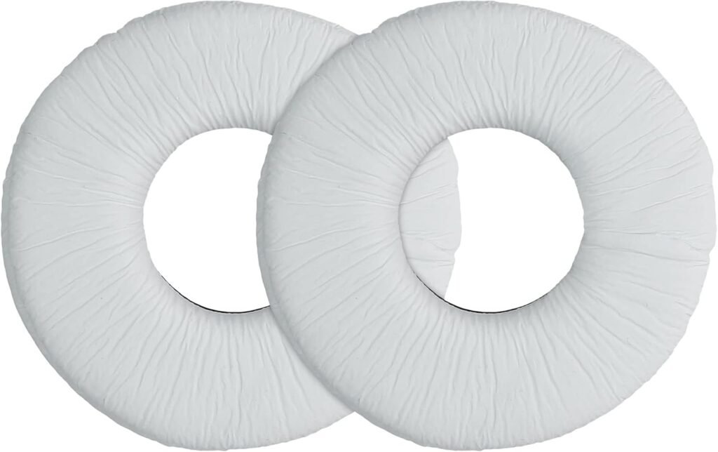 kwmobile Ear Pads Compatible with Sony MDR-ZX100/ZX110/ZX300/V150 Earpads – 2x Replacement for Headphones – White