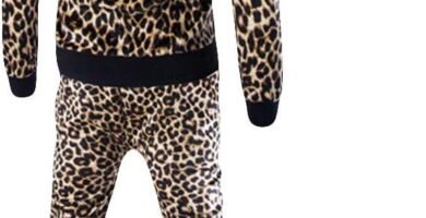 liaddkv Men’s leopard print autumn patchwork sweatshirt top trousers suit sports suit men’s tracksuits 2-piece athletic jogging outfits short shirt and long sweatpants tracksuit set