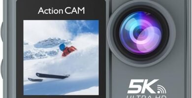 pintoc Action Camera Remote Control Electronic Image Stabilization Camera 5K 30FPS with Wifi for Outdoor Diving Sports