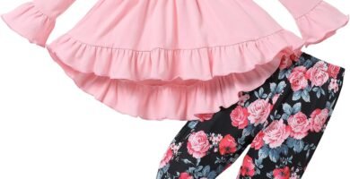 puseky Toddler Baby Girl Clothes Long Sleeve Ruffle Bow Solid Shirt Dress Tops and Floral Pants Girls Fall Clothes Sets puseky Toddler Baby Girl Clothes Long Sleeve Ruffle Bow Solid Shirt Dress Tops and Floral Pants Girls Fall Clothes Sets