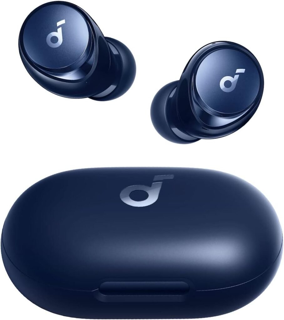 soundcore by Anker Space A40 Auto-Adjustable Active Noise Cancelling Wireless Earbuds, Reduce Noise by Up to 98%, 50H Playtime, Hi-Res Sound, Comfortable Fit, App Customization, Wireless Charge