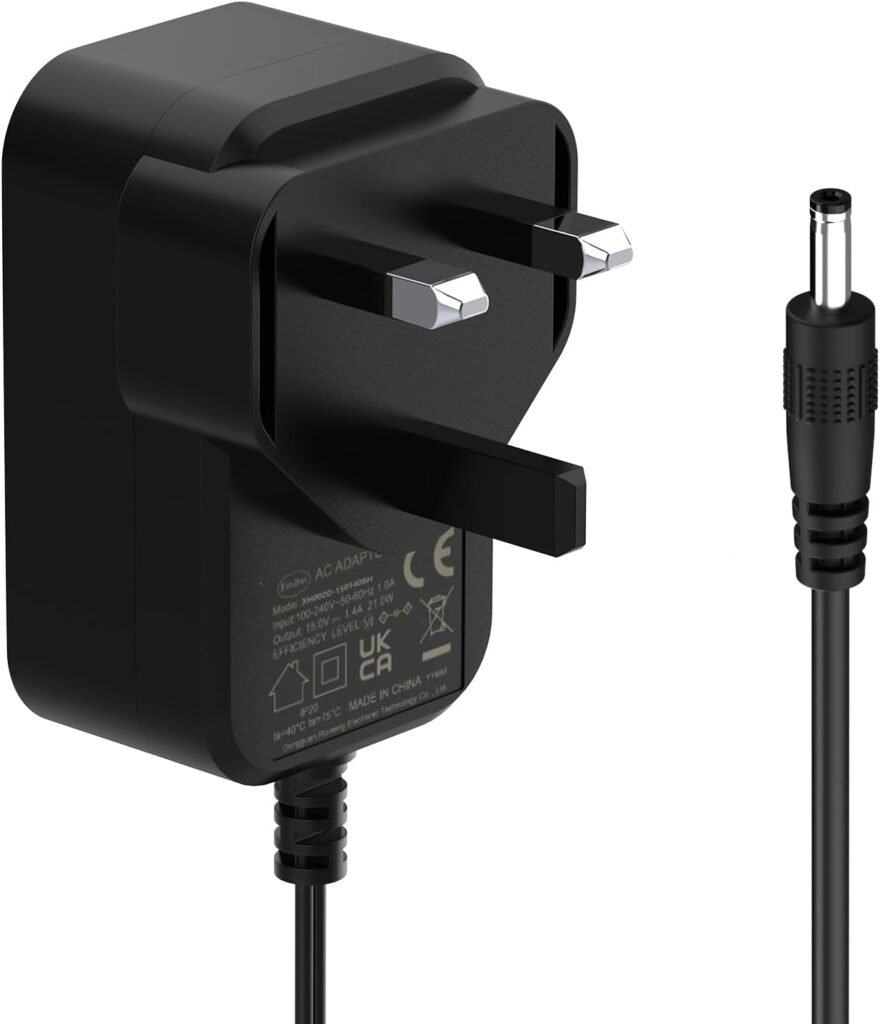 15V 1.4A Power Charger Replacement with Alexa Echo (1st and 2nd Gen), Echo Show (1st Gen), Echo Plus (1st Gen), Fire TV 2nd Gen, Echo Look, Echo Link – 1.8m Plug Power Cord 15V 1.4A Power Charger Replacement with Alexa Echo (1st and 2nd Gen), Echo Show (1st Gen), Echo Plus (1st Gen), Fire TV 2nd Gen, Echo Look, Echo Link – 1.8m Plug Power Cord