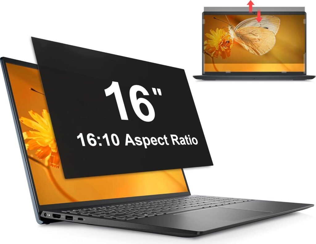 16 Inch Privacy Filter 16:10, Laptop Screen Filters Compatible with HP/Dell/Acer/Lenovo/Thinkpad/Samsung/ASUS/LG, Removable Anti-Light Blue Screen Protector PC 16:10 16 Inch Privacy Filter 16:10, Laptop Screen Filters Compatible with HP/Dell/Acer/Lenovo/Thinkpad/Samsung/ASUS/LG, Removable Anti-Light Blue Screen Protector PC 16:10