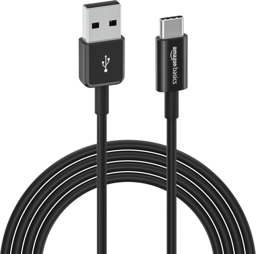 Amazon Basics USB-C to USB-A 2.0 Fast Charger Cable, 480Mbps Speed, USB-IF Certified, for Apple iPhone 15, iPad, Samsung Galaxy, Tablets, Laptops, 1.8 m, Black Amazon Basics USB-C to USB-A 2.0 Fast Charger Cable, 480Mbps Speed, USB-IF Certified, for Apple iPhone 15, iPad, Samsung Galaxy, Tablets, Laptops, 1.8 m, Black