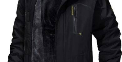 MAGOCMSEN Mens Fleece Jackets Winter Thermal Skiing Mountain Windbreaker Water Resistant Coats with Hood