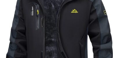 MAGCOMSEN Men’s Outdoor Fleece Jacket Winter Waterproof Warm Ski Mountain Jackets with Hood