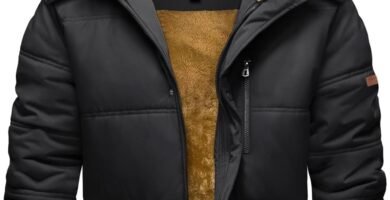 TACVASEN Men’s Winter Jacket Windproof Fleece Thicken Warm Jacket Parka Coat Fur Hood