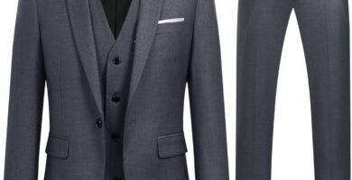 Sliktaa Men’s 3 Pieces Suits Formal One Button Notched Lapel Businees Wedding Suit Blazer Trousers and Waistcoat Sliktaa Men’s 3 Pieces Suits Formal One Button Notched Lapel Businees Wedding Suit Blazer Trousers and Waistcoat