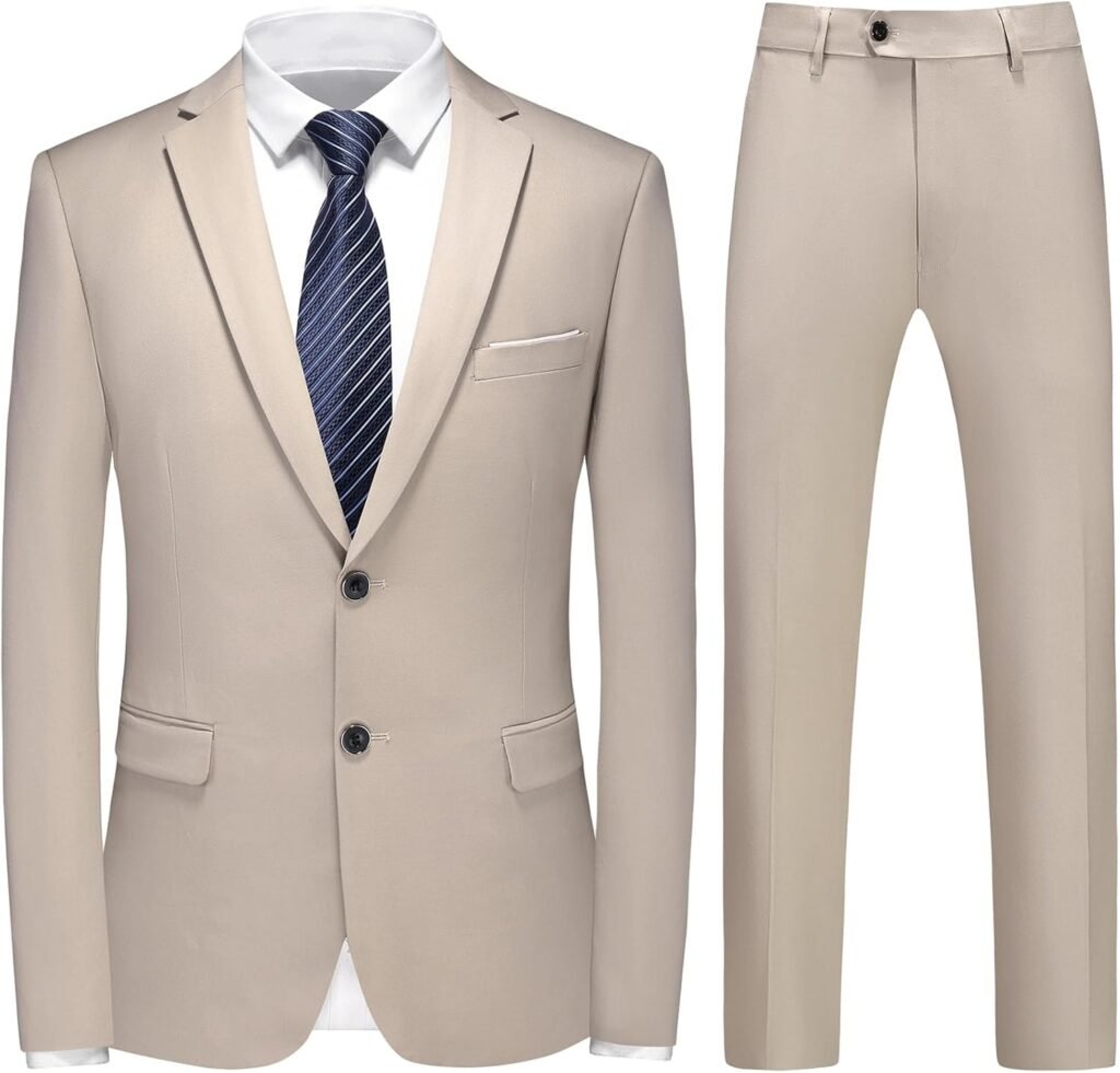 KUDMOL Men Suits 2 Piece Slim Fit Suit Business Wedding Formal Dinner Two Buttons Tuxedo Suit for Men Classic Blazer Waistcoat Trousers Set KUDMOL Men Suits 2 Piece Slim Fit Suit Business Wedding Formal Dinner Two Buttons Tuxedo Suit for Men Classic Blazer Waistcoat Trousers Set