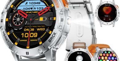 LIGE Military Smart Watch for Men with Flashlight,530mAH Outdoor Sport Fitness Tracker Watch,1.43″ HD Smartwatch for Android iOS with Heart Rate Blood Pressure Monitor Silver 3 Straps LIGE Military Smart Watch for Men with Flashlight,530mAH Outdoor Sport Fitness Tracker Watch,1.43″ HD Smartwatch for Android iOS with Heart Rate Blood Pressure Monitor Silver 3 Straps