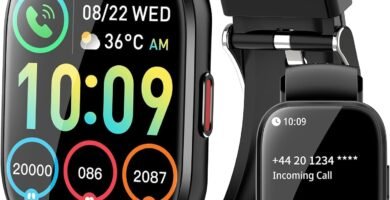Smart Watch (Answer/Make Calls), Smart Watches for Men Women with 1.85 Touch Screen, Step Counter, IP68 Waterproof, 112 Sport Modes , Heart Rate/Sleep Monitor Fitness Watch for iOS Android, Black Smart Watch (Answer/Make Calls), Smart Watches for Men Women with 1.85 Touch Screen, Step Counter, IP68 Waterproof, 112 Sport Modes , Heart Rate/Sleep Monitor Fitness Watch for iOS Android, Black