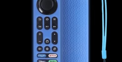 KNOXS Silicone Remote Case Compatible with Amazon Fire TV Stick 4K Max, [Anti Slip, Shockproof, Dustproof] Case Compatible with Amazon Fire TV Smart TVs (Glow Blue)