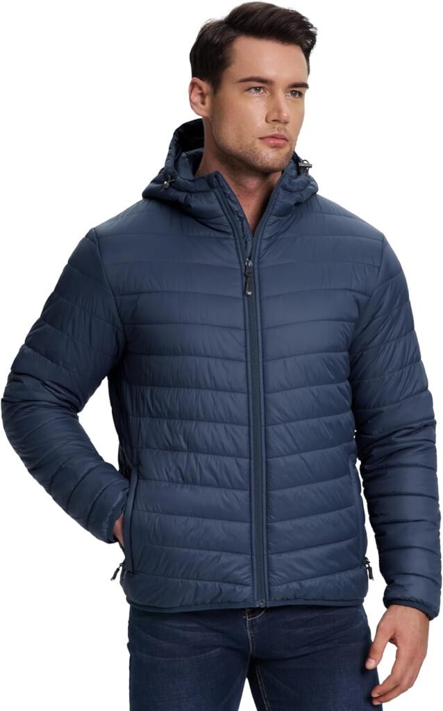 33,000ft Lightweight Waterproof Puffer Jacket Men’s Packable Insulated Winter Jacket with Hood Windproof Mens Quilted Coat for Hiking, Travelling 33,000ft Lightweight Waterproof Puffer Jacket Men’s Packable Insulated Winter Jacket with Hood Windproof Mens Quilted Coat for Hiking, Travelling