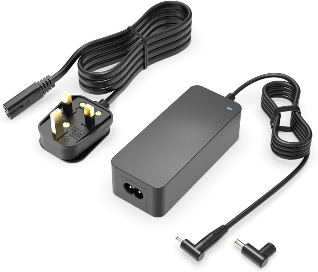 65W 45W Fit for Acer Aspire Laptop Charger- (With 2 Tips Compatible with Acer Aspire 3 5 1 A314 A515 A514 A315 And More TravelMate Chromebook Swift Spin Switch Series)