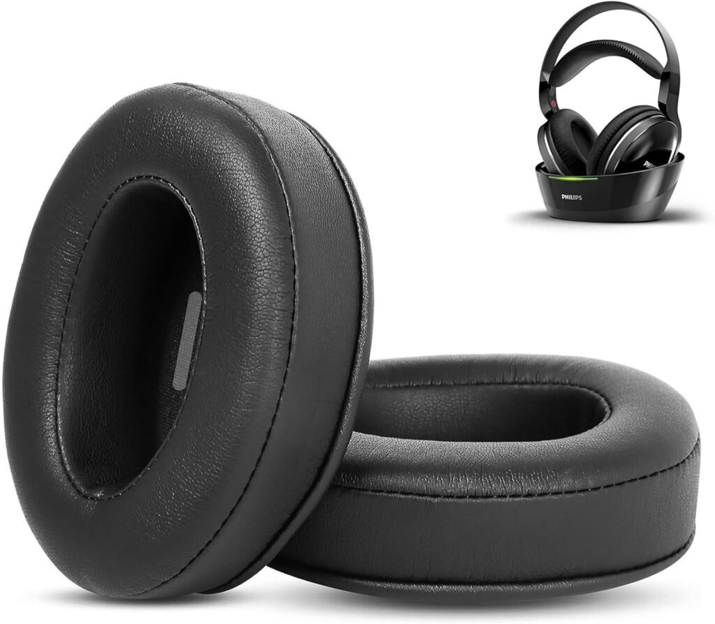ACCOUTA Premium Replacement Earpads Cushions Compatible with Philips SHD8850/12 SHD8800/12 Headphones Ear Pads with Softer Protein Leather and Memory Foam ACCOUTA Premium Replacement Earpads Cushions Compatible with Philips SHD8850/12 SHD8800/12 Headphones Ear Pads with Softer Protein Leather and Memory Foam