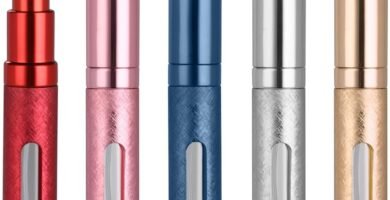 ACWOO Perfume Atomiser Bottles, 5Pcs 12ml Refillable Perfume Atomizer Empty Spray Bottles, Travel Fine Mist Fragrance Bottle with Window, Portable Purse Pocket Handbag Perfume Bottle for Men and Women ACWOO Perfume Atomiser Bottles, 5Pcs 12ml Refillable Perfume Atomizer Empty Spray Bottles, Travel Fine Mist Fragrance Bottle with Window, Portable Purse Pocket Handbag Perfume Bottle for Men and Women