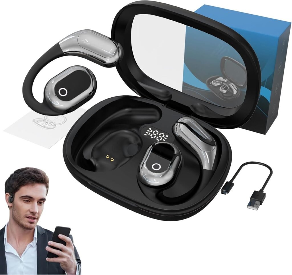 AI HY-Y16 Language Translation Earbuds,Ai Hy-Undai Y16, HY Y16 AI Headphones Language Translation, Wireless High Precision Translation Headphones, AI Headphones Translator for Travel Business (Black)