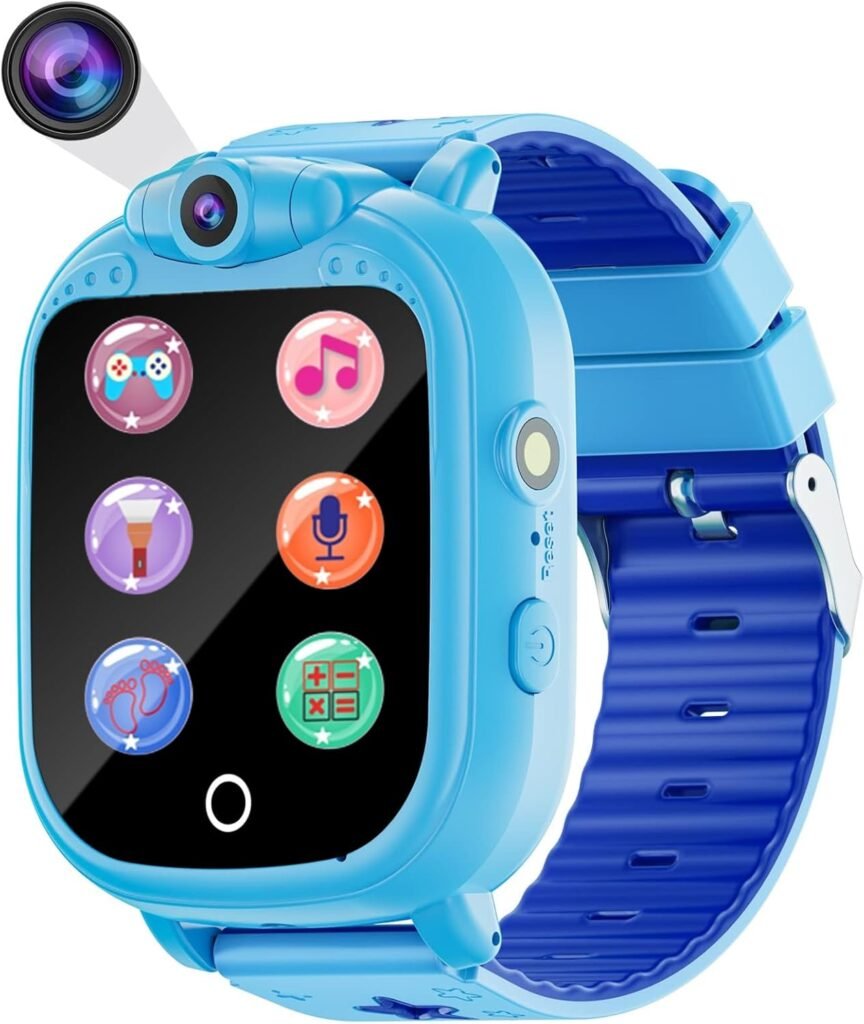 AILEHO Kids Smart Watch – Boys Birthday Digital Camera Watch with Games, Music Player, Pedometer Step Count, FM Radios, Flashlights and 1.54” Touch LCD Boys Toys for 4-12 Years Old AILEHO Kids Smart Watch – Boys Birthday Digital Camera Watch with Games, Music Player, Pedometer Step Count, FM Radios, Flashlights and 1.54” Touch LCD Boys Toys for 4-12 Years Old