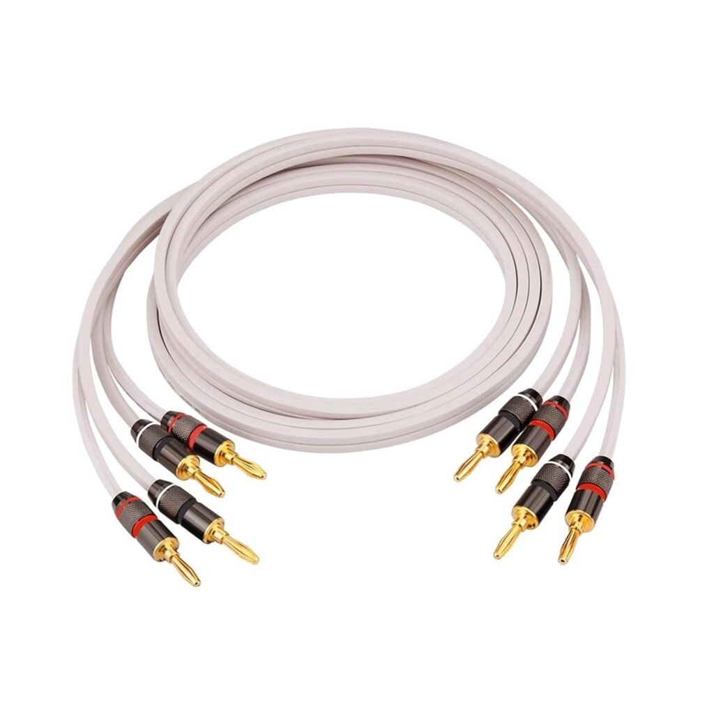 AISEER Hifi Speaker Cable With Banana Plug For Home Theater Amplifier Surround Sound System Gold Plated Banana Audio Cable(15 Meters)